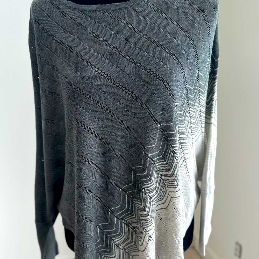 Gray Poncho White House Black Market
